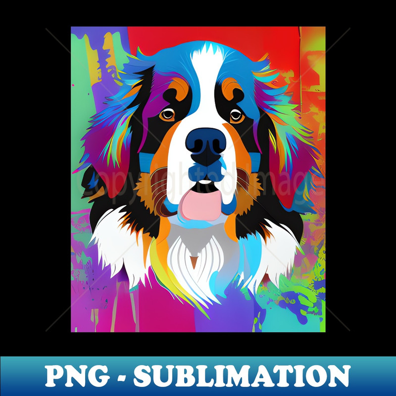 WC-20231111-3323_Bernese Mountain Dog - Colorful Graffiti Style Art 9128.jpg