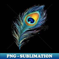 colorful peacock feather - high-quality png sublimation download - create with confidence