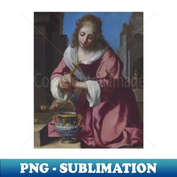 saint praxedis by jan vermeer - signature sublimation png file - enhance your apparel with stunning detail
