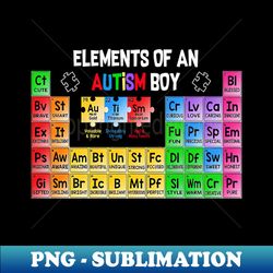 periodic table elements of an autism boy - artistic sublimation digital file - perfect for sublimation mastery