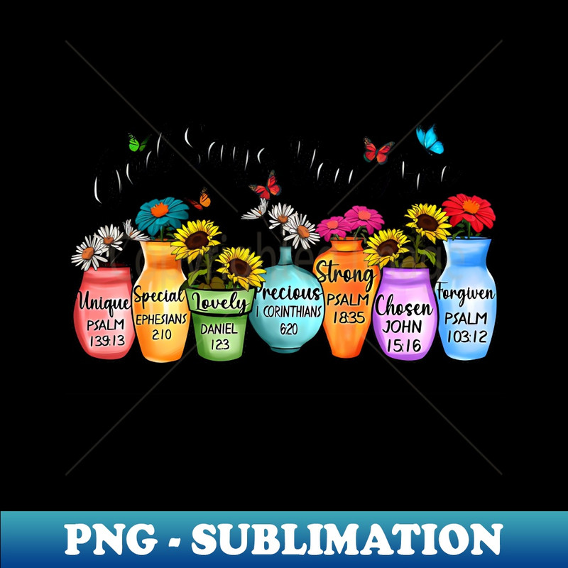 XR-20231111-12636_God Says You Are Unique Christian Bible Verse Floral 1557.jpg