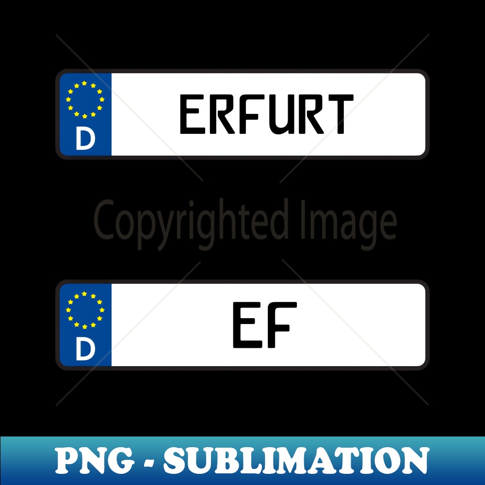 ZA-20231111-9976_Erfurt kennzeichen Sticker German Car License Plate Kfz Kennzeichen 6799.jpg