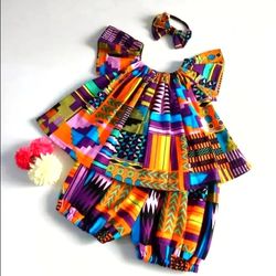 Girls Dress Set, Toddlers Gift Set For Girls, Birthday Party Gift Dress, African Print Dress, Stocking Filler, Gift