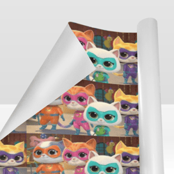 super kitties gift wrapping paper 58"x 23" (1 roll)