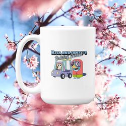 famous tv blue heeler sisters driving school inspired ceramic coffee tea hot chocolate mug 15 ounce grandmas grandmother
