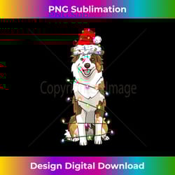 australian shepherd christmas tree light aussie xmas dog tank - bohemian sublimation digital download - craft with boldness and assurance