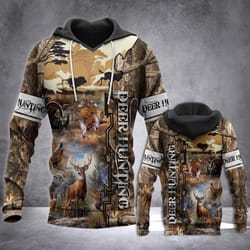 hunting deer hoodie 3d all over print