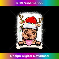 PitBull Christmas Decorations Pajama Santa Hat Tree L - Contemporary PNG Sublimation Design - Channel Your Creative Rebel