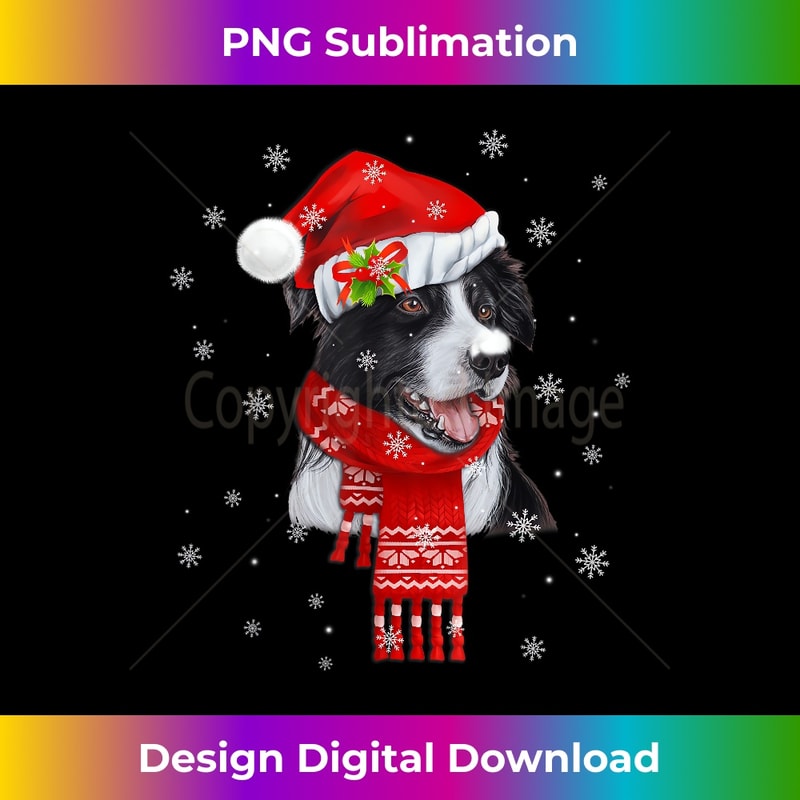 ZT-20231112-909_Christmas Pajama Border Collie Costume Santa Hat gift 1.jpg