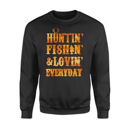 hunting fishing loving everyday sweatshirt orange camo &8211 hdi1