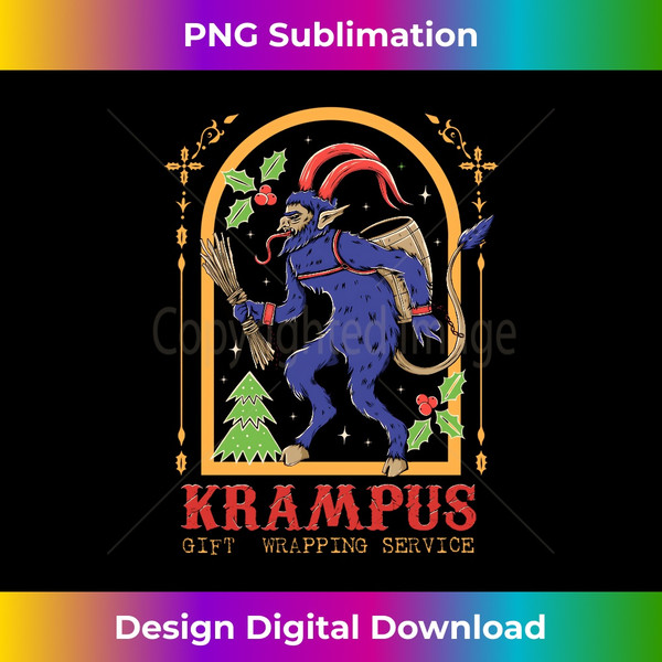 PS-20231112-855_Krampus Satan Christmas Wrapping Holiday Occult German Long Sleeve.jpg