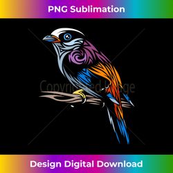 Tribal Sparrow tropical bird - long Sl - Deluxe PNG Sublimation Download - Tailor-Made for Sublimation Craftsmanship
