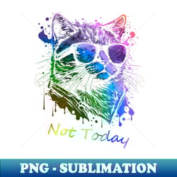 not today - cool cat - sublimation-ready png file - instantly transform your sublimation projects