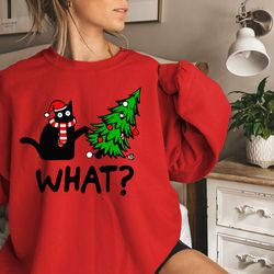 black cat christmas sweatshirt,happy cat year shirt,funny christmas cat shirt,cat christmas sweatshirt,cats sweatshirt,c