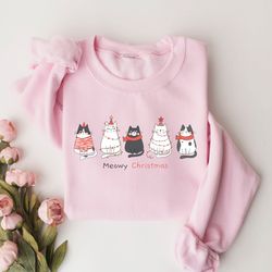 cat christmas sweater, christmas cat sweatshirt, black cat christmas shirt, kitten christmas shirt, cat lover gift, cat
