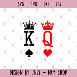 king queen t-shirt svg, black king, red queen, couple card svg