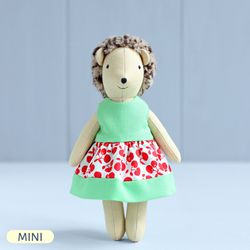 PDF Mini Hedgehog Doll Sewing Pattern