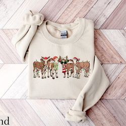 cow christmas sweatshirt, christmas cow shirt, funny christmas shirt, cow lover gift, holiday sweater, farm christmas sh