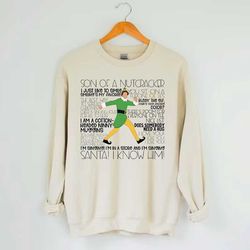 buddy elf omg santa i know him sweatshirt, buddy elf christmas, elf merry christmas 2023, christmas movie, xmas gift swe