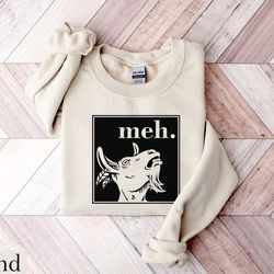 goat shirt, christmas sweatshirt, funny gift for goat lover, happy christmas, farm life, meh goat, farm animal shirt, th
