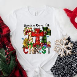 christmas gifts, merry christmas shirt, leopard christmas shirt for women, religious christmas t-shirt, cross shirt, chr