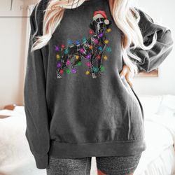 german shorthaired christmas sweatee, german shorthaired christmas sweatshirt, german shorthaired dog shirt comfort colo