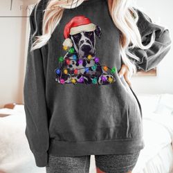 great dane christmas sweatee, great dane christmas sweatshirt, christmasgreat dane dog shirt,great dane dog mom tee comf