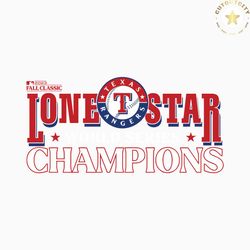 lone star texas rangers world series champions svg file