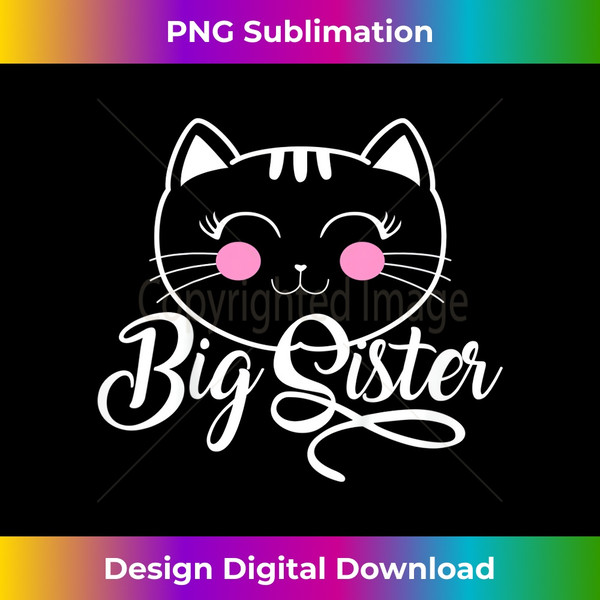 OE-20231112-767_Kids Big Sister Cute Cat Baby Announcement Toddler Girls T Shirt.jpg