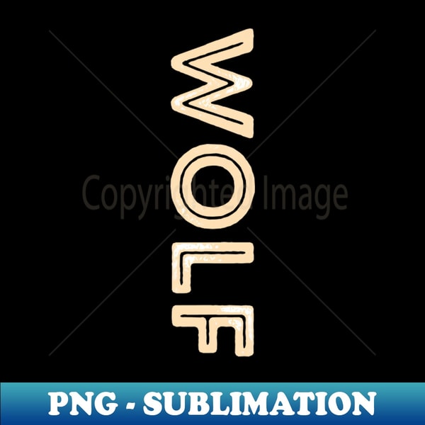 Rustic Capital Letters Word WOLF in Cream - Exclusive Sublim | Inspire ...