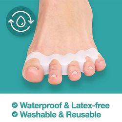 1 Pair Silicone Toe Spacers For Proper Alignment Of Toes, Bunion And Hammer Toe Straighteners For Running And Yoga Pract