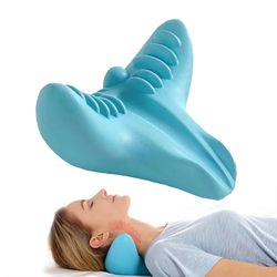 neck shoulder stretcher massager relaxer cervical chiropractic traction device pillow for pain relief cervical spine ali