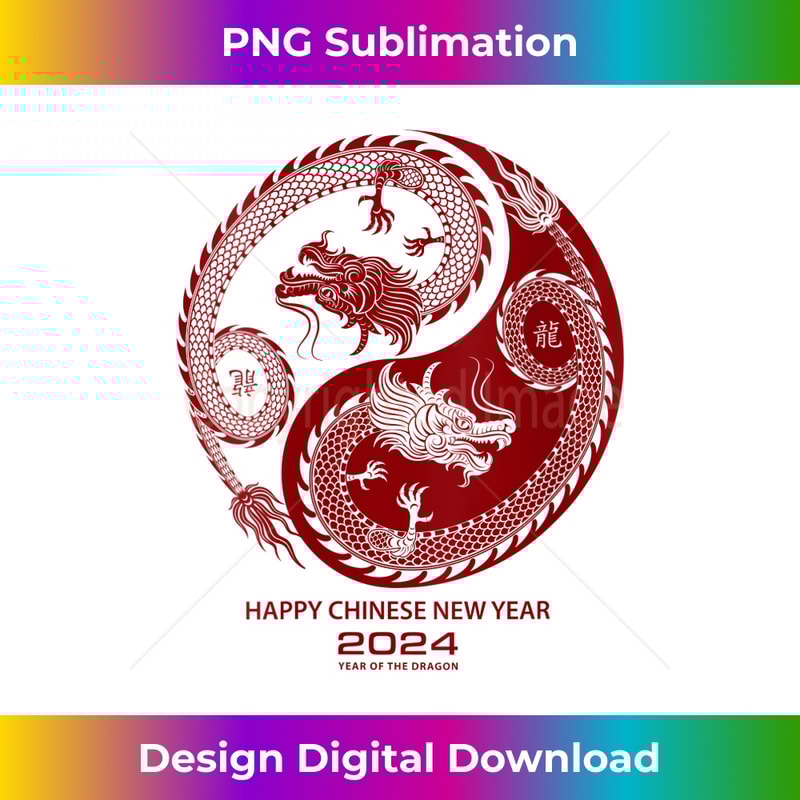 YU-20231112-1972_Womens Happy 2024 Chinese New Year 2024 Year of the Dragon 2024 V-Neck 1.jpg