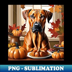 Rhodesian Ridgeback Thanksgiving - Exclusive Sublimation Digital File - Perfect for Sublimation Mastery
