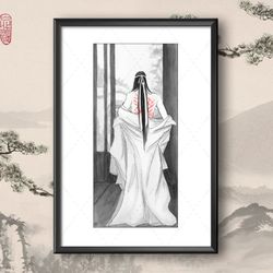 Art Print Injured inspired by Mo Dao Zu Shi / A4 / Forget About Regrets / Lan Wangji / Wei Wuxian