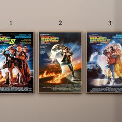 back to the future movie poster, movie poster, back to the future 1 2 3 poster, movie fan gift.jpg