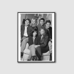 friends poster print, black and white, friends poster, friends series poster print, tv series posters art, poster wall a