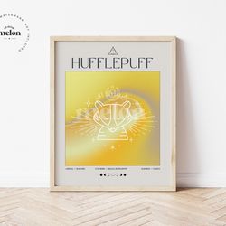 hufflepuff, hogwarts house, boho decor, downloadable print, printable illustration, poster, wall art a3 - a4 - a5.jpg