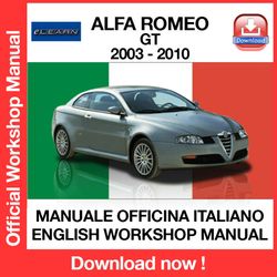 WORKSHOP MANUAL SERVICE REPAIR SERVICE REPAIR ALFA ROMEO GT (2003-2010) (EN) (EN)