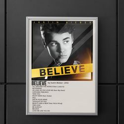 justin bieber justin bieber poster justin bieber album poster believe album poster wall art.jpg