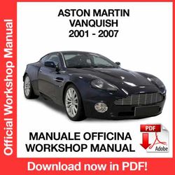 WORKSHOP MANUAL SERVICE REPAIR ASTON MARTIN VANQUISH (2001-2007) (EN)