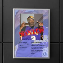 snoop dogg snoop dogg poster snoop dogg album poster snoop dogg wanted poster wall art.jpg