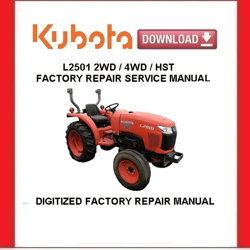 KUBOTA L2501 Tractors Workshop Service Repair Manual pdf Download