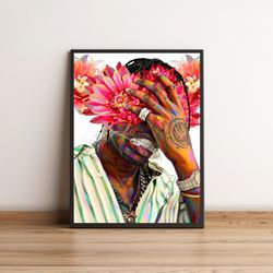 travis scott poster, travis scott wall art, travis scott art print, travis scott wall decor, travis scott fan poster gif