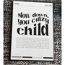 vienna billy joel poster, billy joel song lyrics art print, billy joel artwork poster, musical wall art, billy joel fan