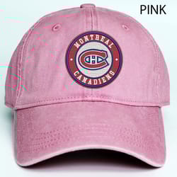 nhl montreal canadiens embroidered distressed hat, nhl montreal canadiens embroidered hat, nhl logo vintage hat