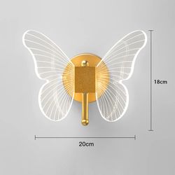 nordic interior wall light sconces, home decorative and eye caught object, butterfly led wall lamp indoor lighting