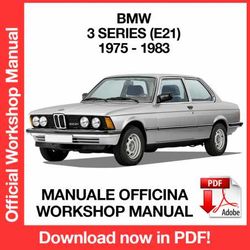 WORKSHOP MANUAL SERVICE REPAIR BMW 3 SERIES E21 (1975-1983) (EN)