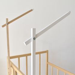 Wooden crib mobile arm, Baby cot accessory, Crib mobile attachment minimalism, Wooden mobile stand, Wooden mobile holder