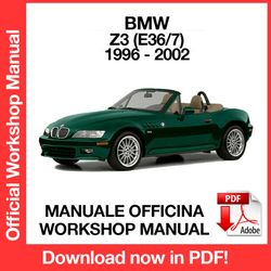 WORKSHOP MANUAL SERVICE REPAIR SERVICE REPAIR BMW Z3 E36 (1996-2002) (EN)